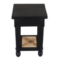 thumbnail image 3 of Navice End Table with 1 Bottom Shelf Storage with Solid Wood in Black Finish, 3 of 4
