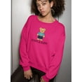 thumbnail image 2 of Funny And Happy Toy Bear Sweatshirt Women -Image by Shutterstock, Female x-Large, 2 of 4