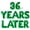 Green, variant on Letter Balloons - 36 YEARS LATER 16" Inch Alphabet Letters Foil Mylar Balloon 36th Birthday Party Banner (Red)