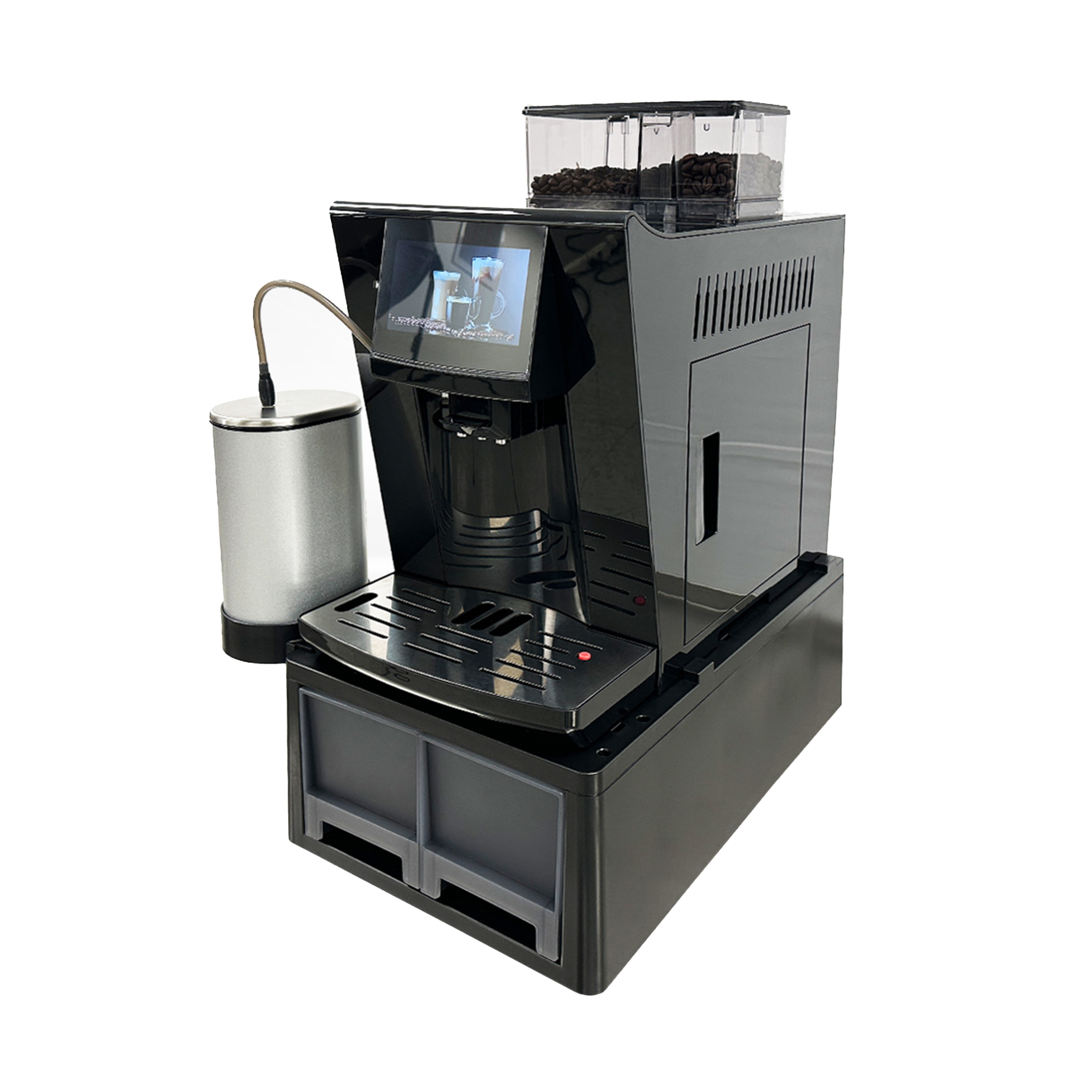 Elite Kitchen Automatic Espresso Coffee Machine - 20-Cup Commercial Maker with 750g Bean Container