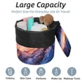 thumbnail image 2 of PhooArto Travel Cosmetic Bags Barrel Makeup Bag, Multifunctional Toiletry Bucket Bags Round Organizer Storage Pocket, Space Galaxy Swirl, 2 of 6