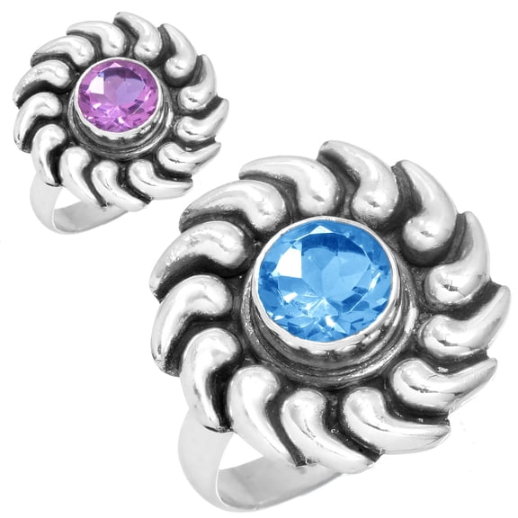 Solid 925 Sterling Silver Latest Ring Alexandrite Color Change