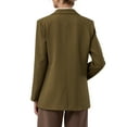 thumbnail image 3 of INSPIRE CHIC Women's One Button Blazers 2025 Trendy Long Sleeve Work Office Suit Jackets L Brown, 3 of 5