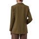 thumbnail image 3 of Blazers de una botonera INSPIRE CHIC para mujer, chaquetas de traje de oficina de manga larga de moda 2025, 2XL, marrón, 3 of 5