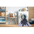 thumbnail image 2 of Ahgly Company Machine Washable Indoor Round Transitional Night Blue Area Rugs, 8' Round, 2 of 7