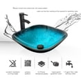 thumbnail image 6 of Eclife 16.5" Square Glass Vessel Sink, 6 of 8
