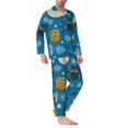 thumbnail image 2 of Fotbe Cute Colorful Owls And Trees Pijama de Hombre con Estampado de Manga Larga, Conjunto de 2 Piezas, Ropa de Dormir Suave y Cómoda con Bolsillos-XX-Large, 2 of 7