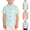 thumbnail image 5 of LIJCC Kids' Short-Sleeve Button-Down Shirt: Striped Pattern, Collared Design, Durable Fabric & Reinforced Buttons – Perfect for Daily & Semi-Casual Wear, 5 of 5