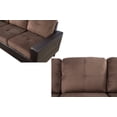 thumbnail image 6 of Pon Living Chocolate Mirofiber Sectional Sofa, Convertible Couch for Small Apartment, 6 of 7