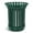Green, variant on Esheno Round Heavy Duty Outdoor Trash Can Large Metal Slatted Garbage Can All Weather Resistant Commercial Waste Receptacle for Park Beach Patio Black
