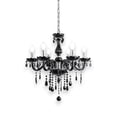 thumbnail image 2 of Candil de Techo Cristal Cortado D'Gala Iluminación DG8028 Negro de 6 Luces, 2 of 6