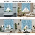 thumbnail image 3 of Light Blue Teal Swag Valances for Windows, Kitchen Window Curtains Over Sink, Retro Botanical Abstract Art Window Treatment Curtains for Living Room/Bedroom Curtains 2 Panel Sets 36"x45", 3 of 8