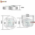 thumbnail image 4 of Spencer 2Pcs Round Marine Boat LED Courtesy Lights 12V Waterproof Cabin Deck Stern Navigatioin Light for Boat Cockpit Pontoon Fishing "White", 4 of 8
