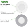 thumbnail image 4 of Homdec 3 Inch 12V LED RV Puck Light, LED Ceiling Light Under Cabinet Light, 2W 3500K Warm White LED Closet Lights, Sliver Interior Lighting Fixture for RV Camper Marine Boat Motorhome Cabinet (6 Pack), 4 of 8