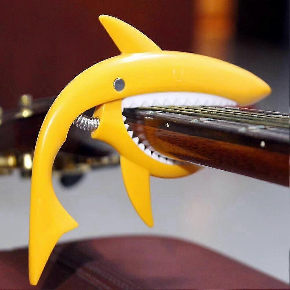 Shark Guitar Capo Zinc Alloy Universal Quick Replace Clamp for Acoustic Guitar Metal Electric Guitar Clip-on（BLACK）