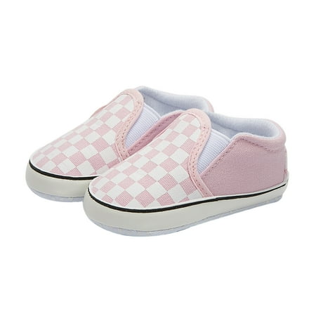 

Nokpsedcb Infant Baby Girls Canvas Shoes Soft Sole Slip Newborn Crib Casual Sneakers Baby Flat Lazy Loafers First Walkers Shoes Pink 0-6 Months