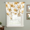 thumbnail image 2 of Yellow Spring Floral Balloon Curtains for Bedroom/Front Door/Bathroom, Elegant Flowers Summer Botanical Tie Up Curtains 63 Inch Length Light Filtering Kitchen Curtains Shades for Windows 46"x63", 2 of 8