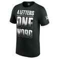 thumbnail image 2 of Men's Black Jey Uso Four Letters, One Word T-Shirt, 2 of 3