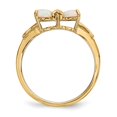 thumbnail image 2 of Auriga Fine Jewelry 14K Yellow Gold Polished Created Opal Bow Ring for Women Size 7, 2 of 6
