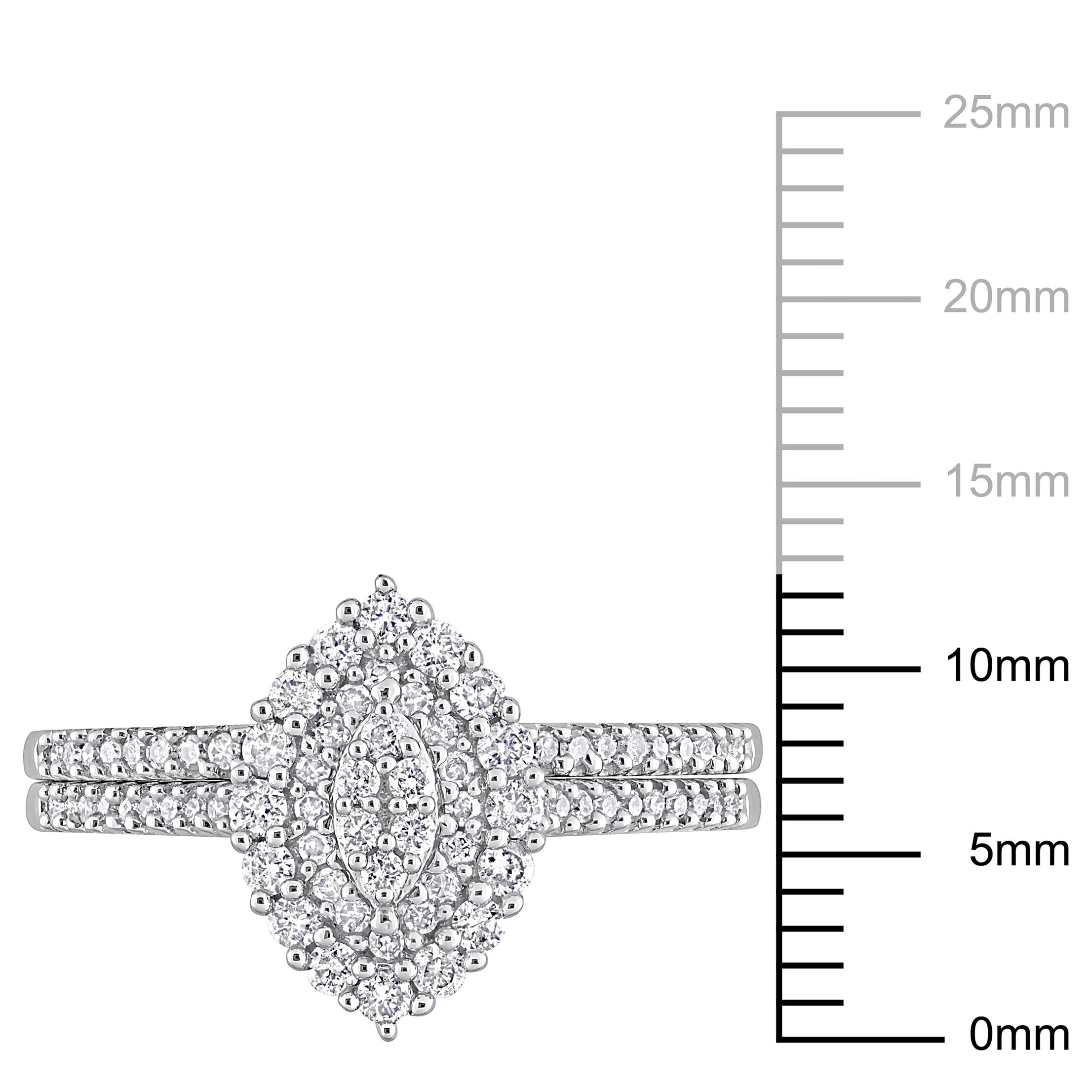 Everly Women's Diamond 10k White Gold Bridal Set