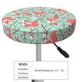 thumbnail image 4 of Lsque Autumn Branches Fox and Mushrooms Pattern Round Bar chair cushion covers Velvet Fabric Premium Comfort Protects from Scratches and Stains for 14-17 Inch Chair-12 inch, 4 of 7