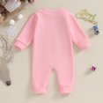 thumbnail image 4 of Fortune 0-18 Months Infant Girl Boy Christmas Rompers Santa Baby Fuzzy Letter Round Neck Bodysuits, 4 of 8