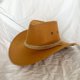 thumbnail image 1 of Sombrero de vaquero americano del oeste, sombrero de gamuza para exteriores, sombrero para montar a caballo para hombre, sombrero de vaquero de ala grande, 1 of 6