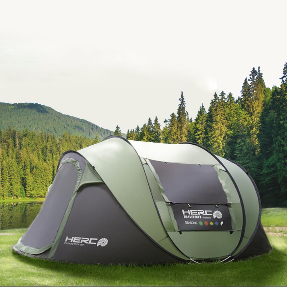 BFULL Pop-up Family Camping Tent 4-5 Persons Waterproof & Wind Resistant 