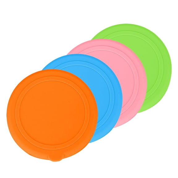 Hemobllo 4-Piece Silicone Lid Set in Assorted Colors for Glass Bowls, Jars & Cans - Reusable, Airtight, Flexible Covers