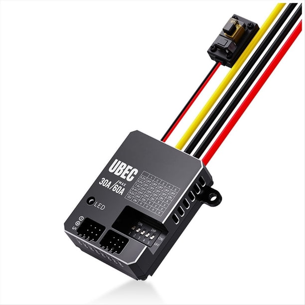Módulo Regulador de Voltaje de Potencia UBEC HV de 30 A, 3-18 S, 5,2/6/7,4/8,4/9/12 V, Ajustable para Accesorios de Coche RC