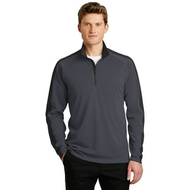 Sport-Tek St861 Sport-Wick Textured Colorblock 1/4-Zip Pullover