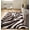 Brown, variant on Modern Animal Print 3x5 (3'3'' x 5'3'') Area Rug Shag Zebra Black & Ivory Plush Easy Care Thick Soft Plush Living Room