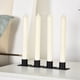 thumbnail image 1 of Conjunto moderno de candelabros cónicos de 2 - Candelabros de hierro metálico para decoración de mesa, 5,7" antióxido, elegante centro de mesa para el comedor en casa y el elegante centro de mesa de, 1 of 5