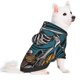 thumbnail image 2 of Fotbe Coffee-Drinking Skull Sudadera con Estampado para Perros Pequeños – Suéter con Capucha para Mascotas, Tela Suave de Forro Polar con Bolsillo-Small, 2 of 7