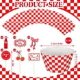 thumbnail image 2 of 72 Pcs She's Ready to Pop Baby Shower Decorations Include Cupcake Toppers and Paper Retro Soda Cupcake Picks and Liners White Red Party Decoration for She's Ready to Pop Baby Shower, 2 of 4