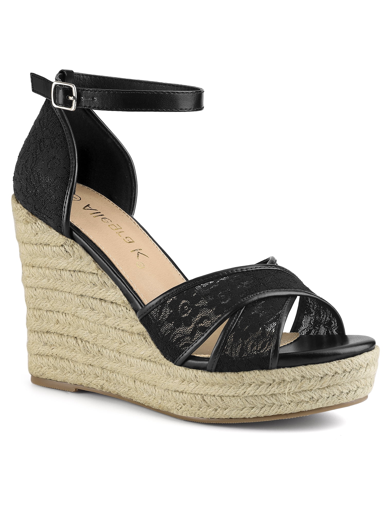2 inch espadrille wedge sandals