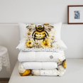 thumbnail image 5 of Erosebridal Bohemian Bee Queen Comforter Set,Boho Floral Comforter Sets Queen,White Yellow,Polkadot Reversible,3-Piece,1 Comforter and 2 Pillowcases, 5 of 7