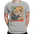 thumbnail image 2 of Smartprints Shiba Inu Ramen Bowl Art Men's T-Shirt Ash, Cotton, S, 2 of 3