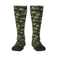 thumbnail image 2 of Lsque Light Green Excavator Printed Crew Socks Men's Women's LightWeight Thin Casual Calf Socks ,Knee High Socks,Cotton Socks, 2 of 9