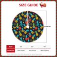 thumbnail image 2 of Balery Colorful Pineapple Printed Christmas Tree Skirt , Merry Christmas Party Christmas Tree Decoration,Adjustable Tree Skirt-48", 2 of 6