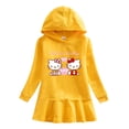 thumbnail image 3 of Hello Kitty primavera y otoño nuevos niños vestido suéter con capucha niña lindo dibujos animados dulce señora falda bebé algodón vestido cómodo, 3 of 5