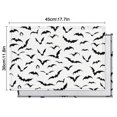 thumbnail image 5 of Black Halloween Bats Summer Placemats Table Placemats Set Of 6-Linen Kitchen Washable Placemats Table Mats 11.8"x17.7" Non-Slip Heat Resistant, 5 of 5