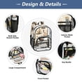 thumbnail image 5 of PVC Transparent Backpacks Clear Backpack for Travel and Outings Various Poses Chickens Pattern, 5 of 7