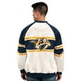 thumbnail image 2 of Men's Starter  White Nashville Predators Defense Fleece Crewneck Sweatshirt, 2 of 2
