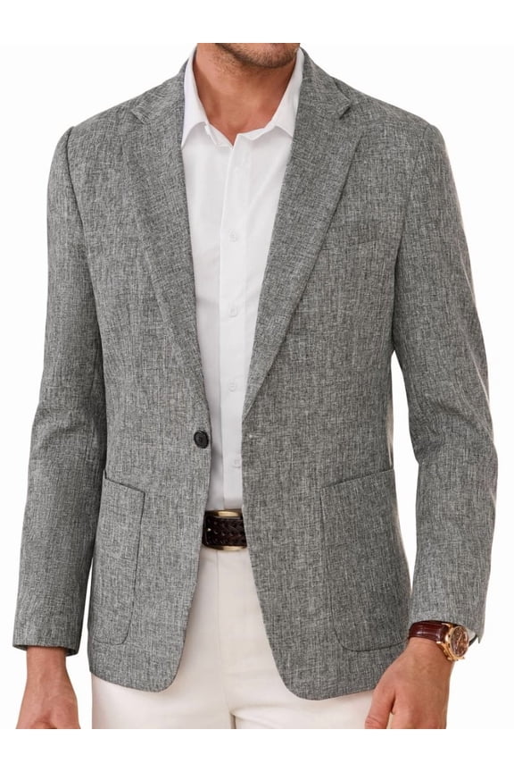 Men's Casual Blazer One Button Business Suit Jacket For Men Regular Fit Sport Coats