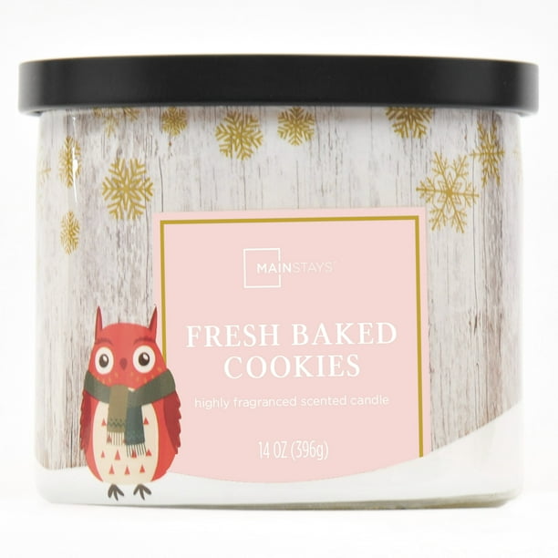 Mainstays Owl Wrapped 3Wicked Scented Fresh Baked Cookies Christmas