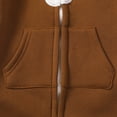 thumbnail image 5 of Bellafa Newborn Baby Boy Clothes Solid Long Sleeve Zipper Hooded Romper Jumpsuit with Pocket Fall Winter One Piece Outfits, 5 of 8
