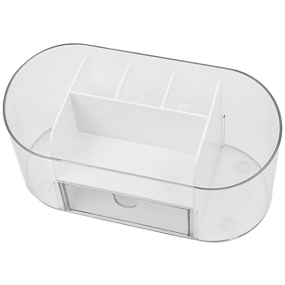 SEWACC 1Pcs Makeup Organizer White Rectangular Makeup Holders For Desks