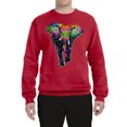 thumbnail image 2 of Wild Bobby, Colorful Rainbow Floral Elephant Animal Lover Unisex Crewneck Graphic Sweatshirt, Red, 4XL, 2 of 3