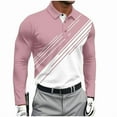 thumbnail image 4 of COSFO Men Polo Shirts Quick Dry Golf Casual Graphic Long Sleeve Shirts Collared Button Slim Fit with Pocket Classic T-Shirt, 4 of 5
